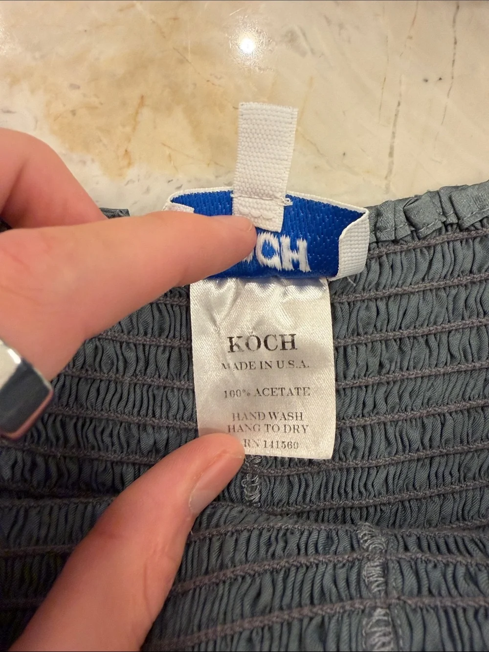 Koch skirt, only warn once, High-Waist Mini scort with Matching Smocked top - Picture 3 of 4